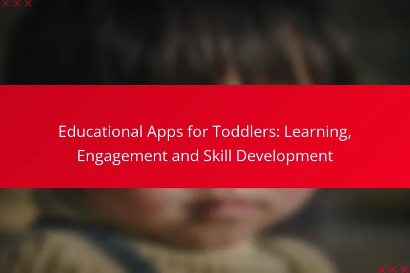 Educational Apps for Toddlers: Learning, Engagement and Skill Development